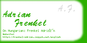 adrian frenkel business card